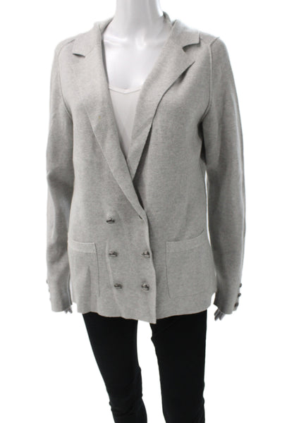 Banana Republic Unisex Long Sleeve Gray Cotton Polyester Blazer Size S