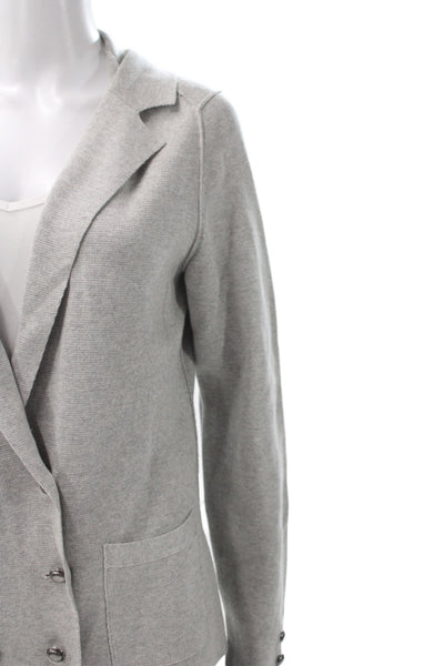 Banana Republic Unisex Long Sleeve Gray Cotton Polyester Blazer Size S