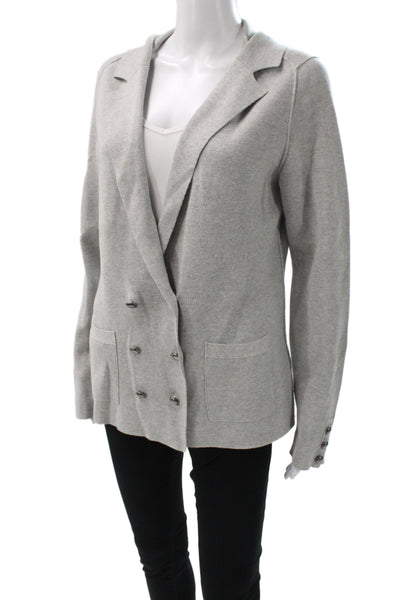 Banana Republic Unisex Long Sleeve Gray Cotton Polyester Blazer Size S