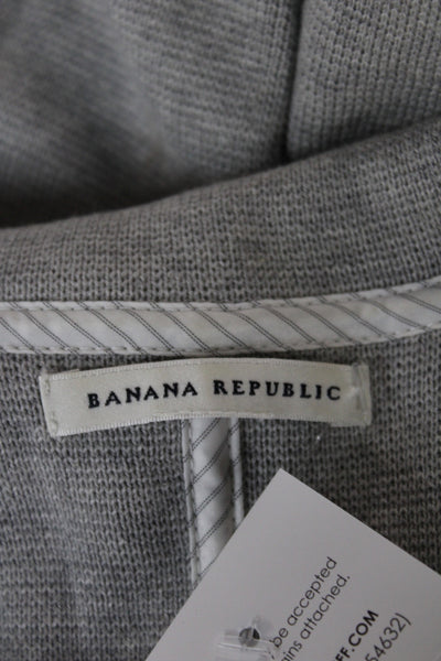 Banana Republic Unisex Long Sleeve Gray Cotton Polyester Blazer Size S