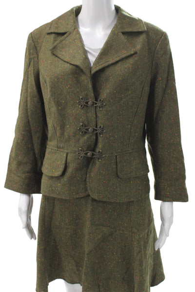 Cynthia Cynthia Steffe Women's Long Sleeves Two Piece Skirt Suit Green Size 14
