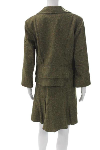 Cynthia Cynthia Steffe Women's Long Sleeves Two Piece Skirt Suit Green Size 14