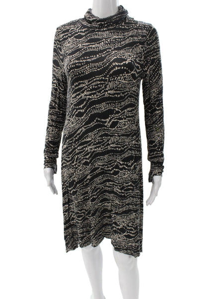 Maeve Anthropologie Women Black Sweater Dress Mock Neck Long Sleeve Size M