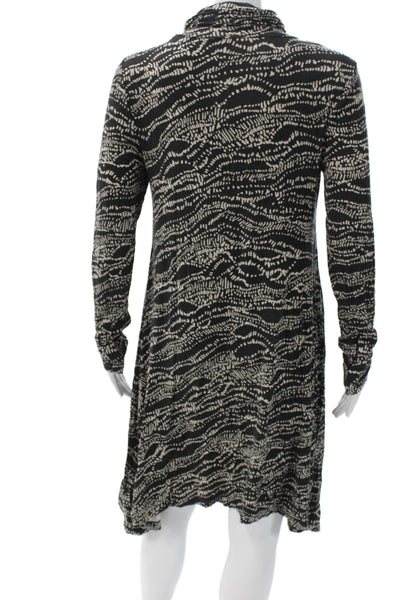 Maeve Anthropologie Women Black Sweater Dress Mock Neck Long Sleeve Size M