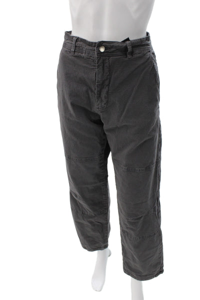 Zara Mens Cargo Pants Dark Gray Cotton Size M