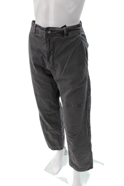 Zara Mens Cargo Pants Dark Gray Cotton Size M