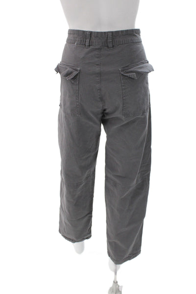 Zara Mens Cargo Pants Dark Gray Cotton Size M
