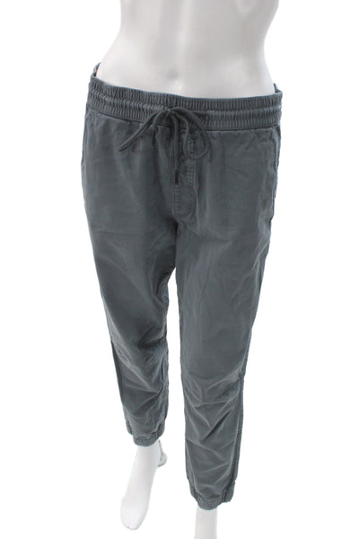 Zara Mens Dark Gray Cotton Jogger Sweatpants Drawstring Army Fall Size M