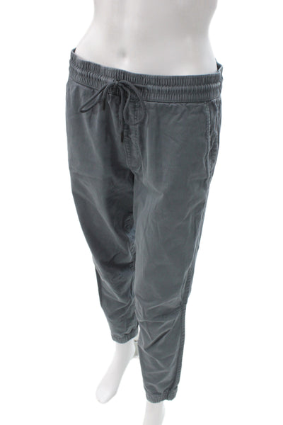 Zara Mens Dark Gray Cotton Jogger Sweatpants Drawstring Army Fall Size M
