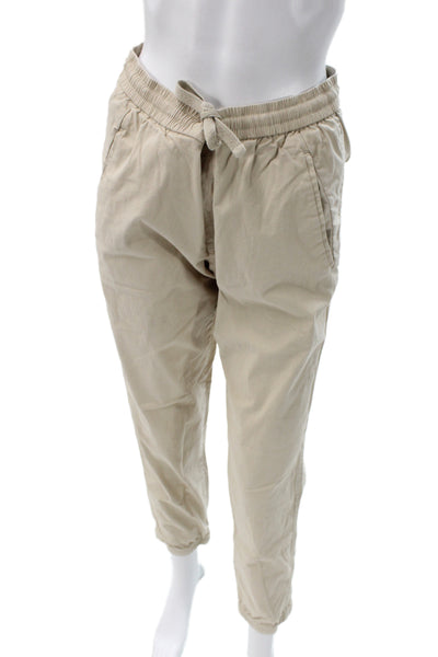 MNG Unisex Jogger Khaki Pants Beige Cotton Button Size M