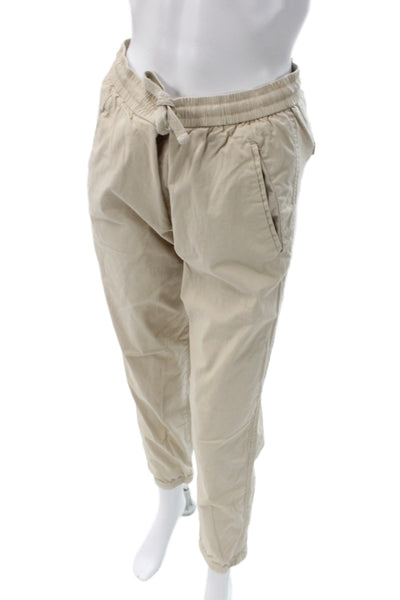 MNG Unisex Jogger Khaki Pants Beige Cotton Button Size M