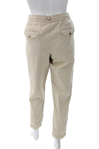 MNG Unisex Jogger Khaki Pants Beige Cotton Button Size M