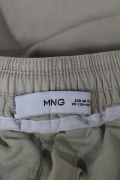 MNG Unisex Jogger Khaki Pants Beige Cotton Button Size M