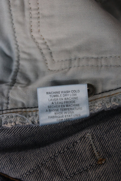 Re/Done Womens Mini A-Line Cotton Denim Skirt Blue Size 25