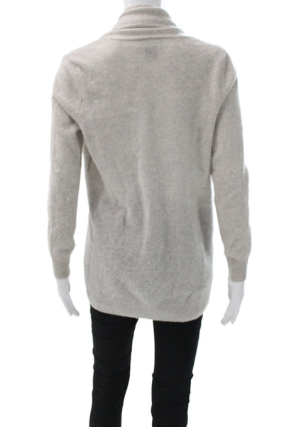 C by Bloomingdales Women Pullover Beige 100% Cashmere Long Sleeve Size S