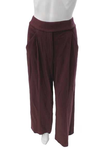 Veronica Beard Women Dress Pants Purple Cotton Linen Size 8