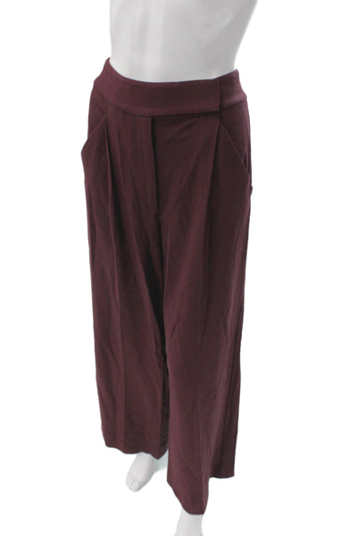 Veronica Beard Women Dress Pants Purple Cotton Linen Size 8
