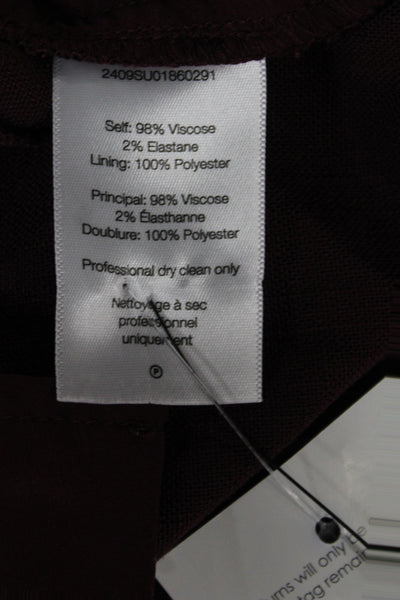 Veronica Beard Women Dress Pants Purple Cotton Linen Size 8