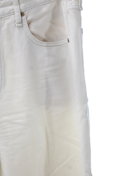 Rag & Bone Unisex White High Rise Cotton Jeans 90s Button Fly Size 30