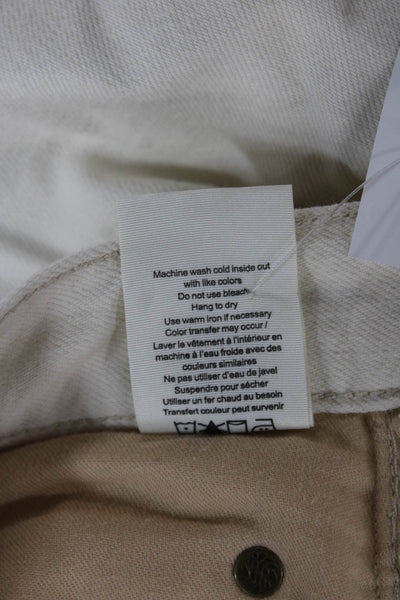 Rag & Bone Unisex White High Rise Cotton Jeans 90s Button Fly Size 30