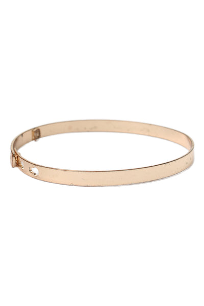 Dannijo Womens Gold Tone Jasmine Heart Bangle Bracelet