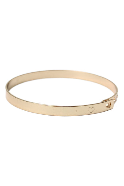 Dannijo Womens Gold Tone "I Love You More" Bangle Bracelet