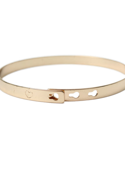 Dannijo Womens Gold Tone "I Love You More" Bangle Bracelet