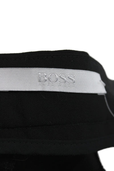 Boss Hugo Boss Womens Ankle Dress Pants Black 96% Virgin Wool Size 8