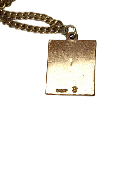 Harry Iskin Womens 10K GF Marcasite Star of David Pendant + Gold Tone Chain 14"