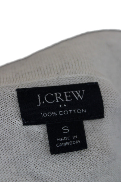 J Crew Mens Classic Collared Short Sleeve Cotton Polo Beige Button Size S