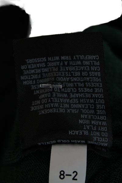 Uniqlo Mens Pullover Sweater Crew Neck 100% Wool Green Size S