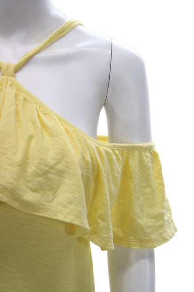 Nation LTD Womens Yellow Cotton Sleeveless Beach Top Solid Size S