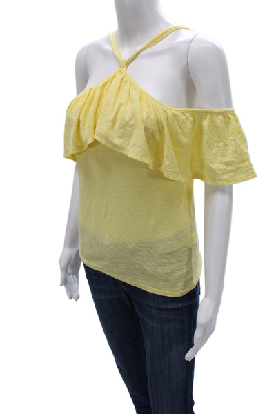 Nation LTD Womens Yellow Cotton Sleeveless Beach Top Solid Size S