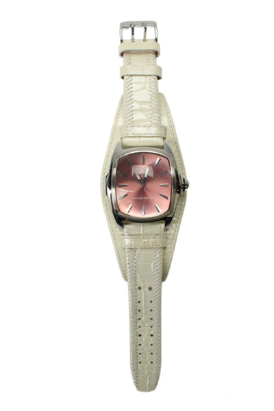 Invicta Mens Stainless Steel / White Leather Lupah 24117 Quartz Watch 47mm