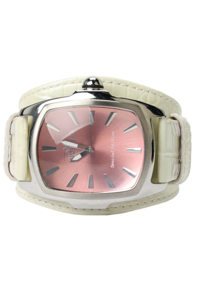 Invicta Mens Stainless Steel / White Leather Lupah 24117 Quartz Watch 47mm