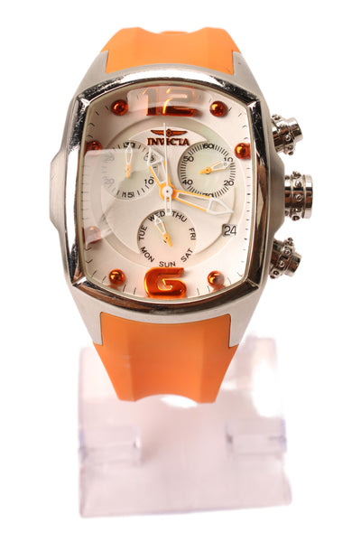 Invicta Womens S-Steel Orange Strap Lady Lupah 24051 Quartz Watch 36mm