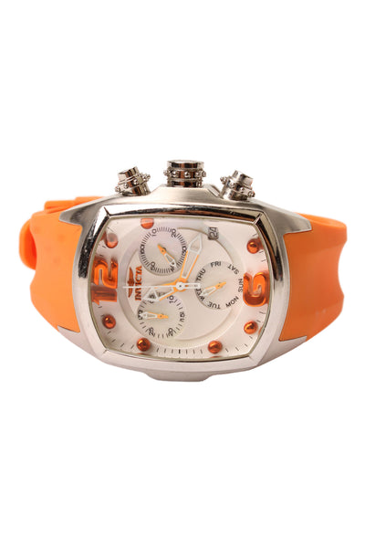 Invicta Womens S-Steel Orange Strap Lady Lupah 24051 Quartz Watch 36mm