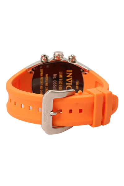 Invicta Womens S-Steel Orange Strap Lady Lupah 24051 Quartz Watch 36mm