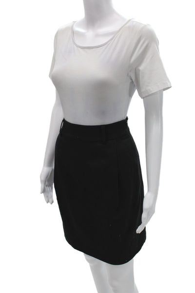 Tory Burch Womens Straight Pencil Mini Skirt Black Size 2