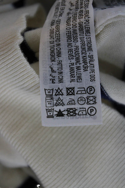 Zara Women Pullover Turtleneck Striped Beige Long Sleeve Size M