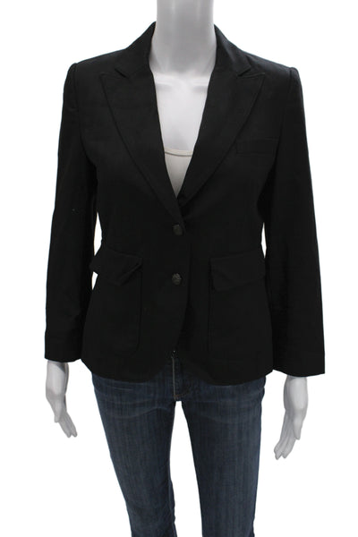 Rag & Bone Unisex Black Wool Blend Blazer Collared Button Long Sleeve Size 4