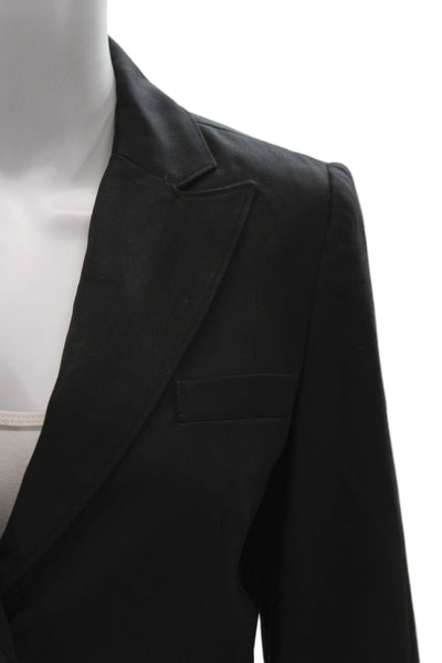 Rag & Bone Unisex Black Wool Blend Blazer Collared Button Long Sleeve Size 4