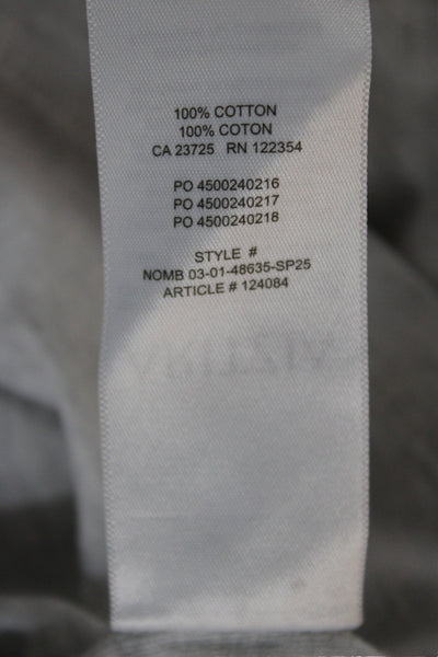 TNA Womens Cropped V Neck Cotton Short Sleeve T Shirt Gray Size XS