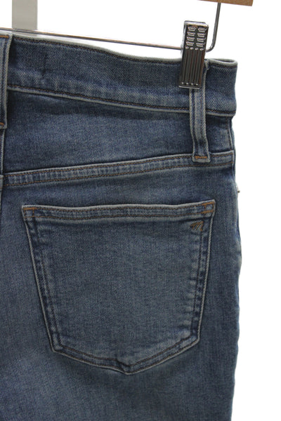 Madewell Womens Ankle Cropped Blue Denim Jeans Size 24