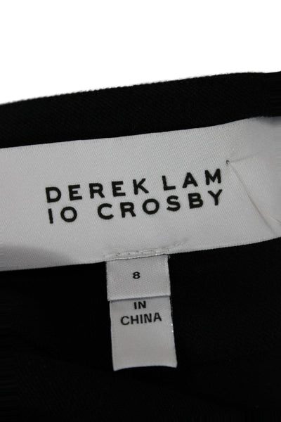 Derek Lam 10 Crosby Women Dress Pants Black Solid Cotton Blend Size 8