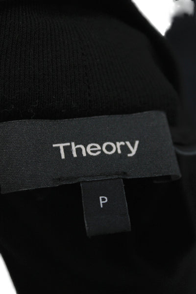 Theory Womens Basic Mock Neck Sleeveless Tank Black Cotton Spandex Size 0P