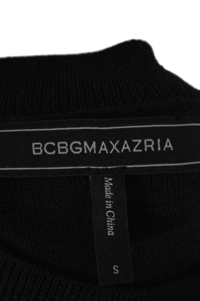 BCBG Max Azria Women Pullover Sweater Black Wool Size S