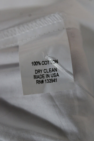 Amanda Uprichard Womens Bohemian White Cotton Long Sleeve Blouse Size 0P