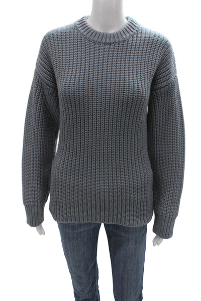 Jil Sander Unisex Dark Gray Pullover Crew Neck Long Sleeve Virgin Wool Size 34