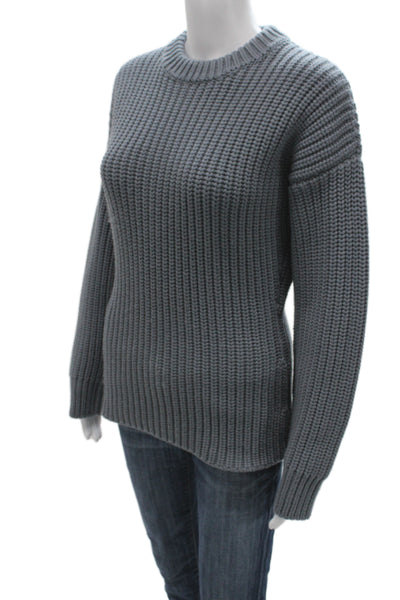 Jil Sander Unisex Dark Gray Pullover Crew Neck Long Sleeve Virgin Wool Size 34